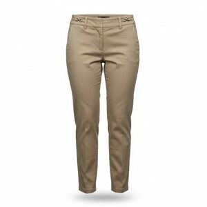 New York & Company 7th Avenue Womens 8 Khaki Straight Leg Crop Dress Pants
